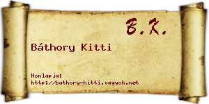Báthory Kitti névjegykártya